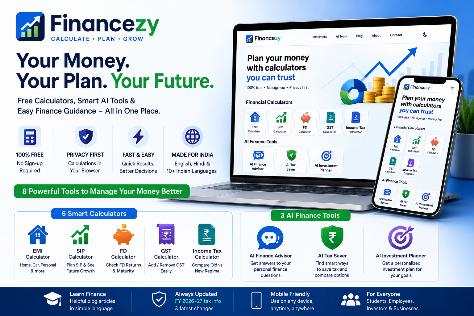 Financezy: What It Is, How It Works and How Its Free Finance Tools Can Help You