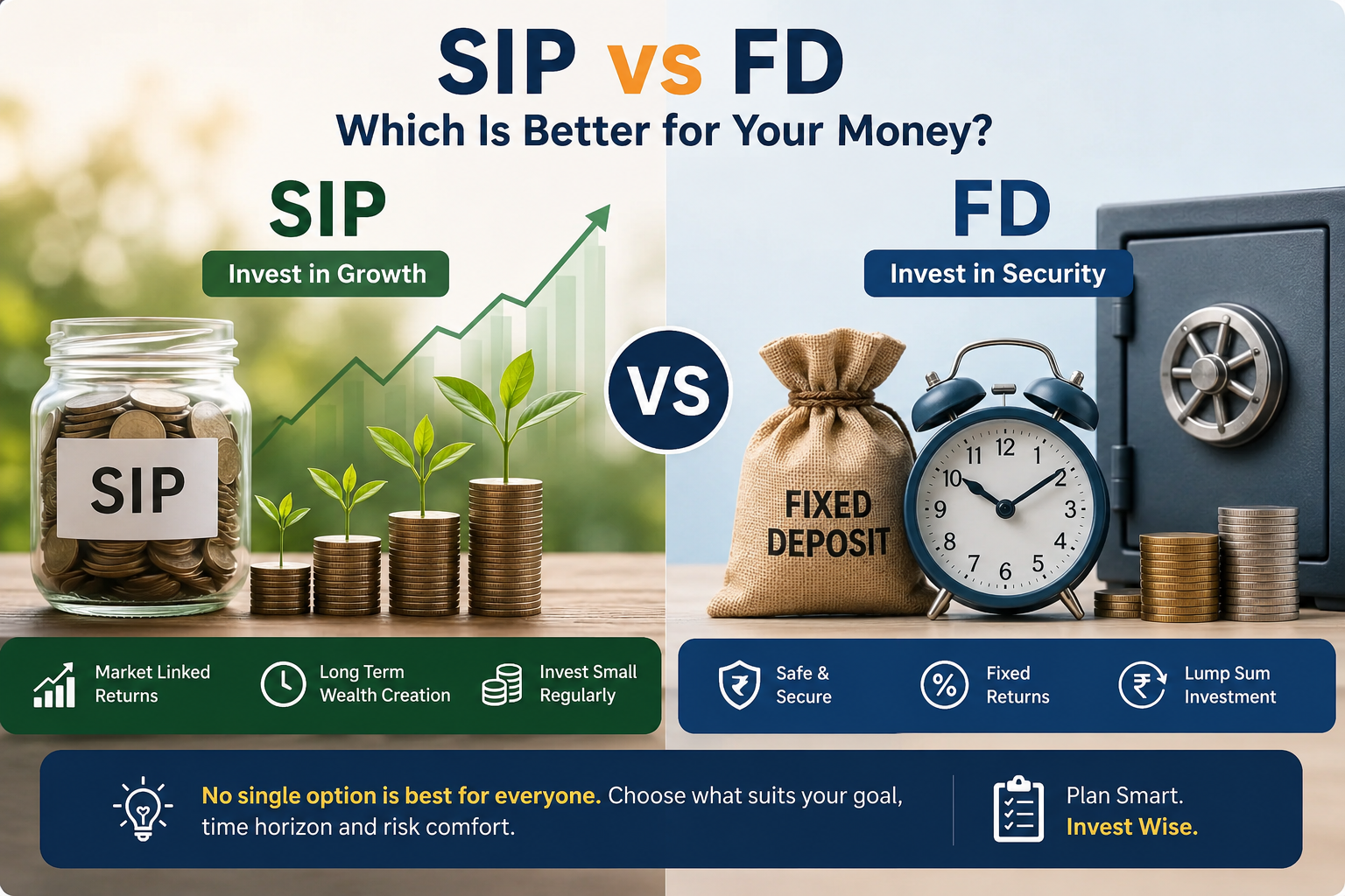 SIP vs FD: Which Is Better for Your Money in 2026?